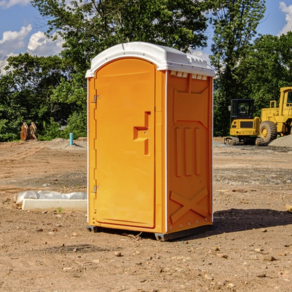 how often are the porta potties cleaned and serviced during a rental period in Lake County